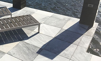 MP1009 - Silver White Outdoor Marble Pavers