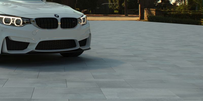 3CM Driveway Porcelain Pavers Silver Grey